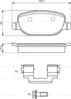 BOSCH 0 986 424 775 - Komplet Pločica, disk-kočnica www.molydon.hr