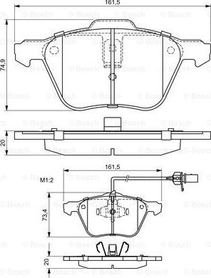 BOSCH 0 986 424 777 - Komplet Pločica, disk-kočnica www.molydon.hr