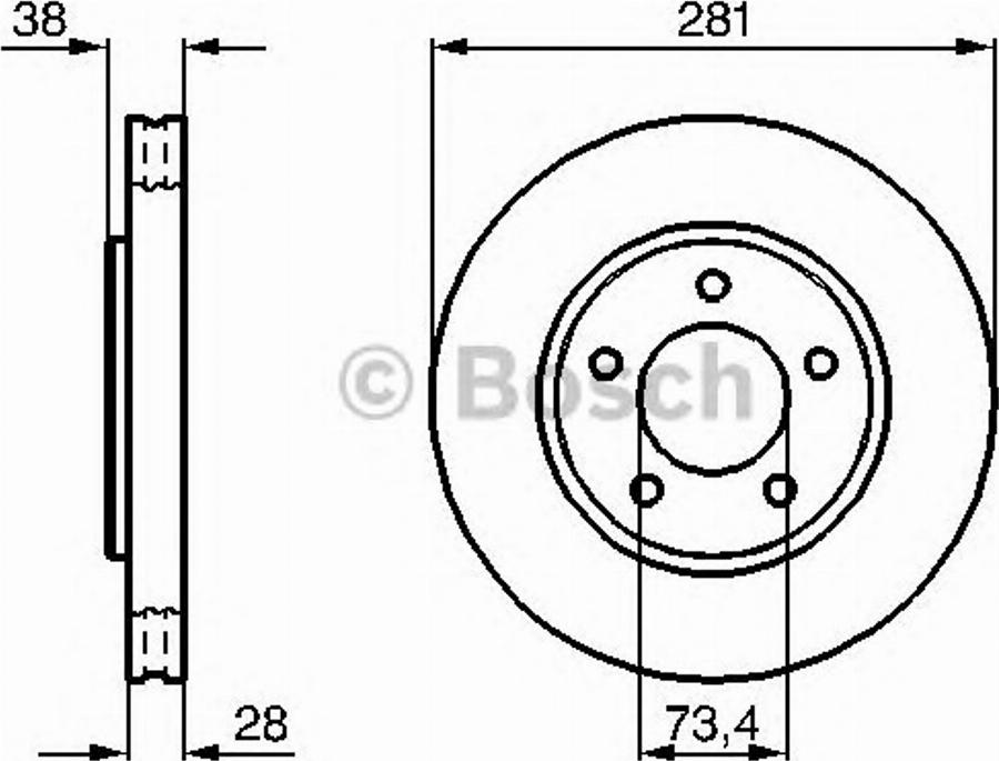 BOSCH 0 986 479 063 - Kočioni disk www.molydon.hr