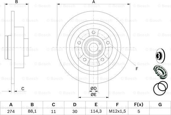 BOSCH 0 986 479 009 - Kočioni disk www.molydon.hr