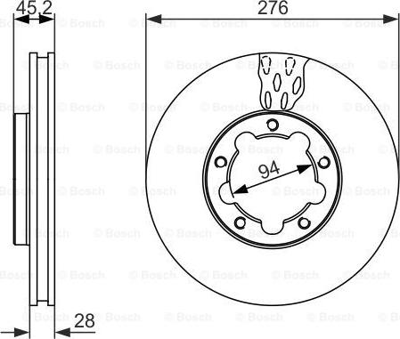 BOSCH 0 986 479 136 - Kočioni disk www.molydon.hr