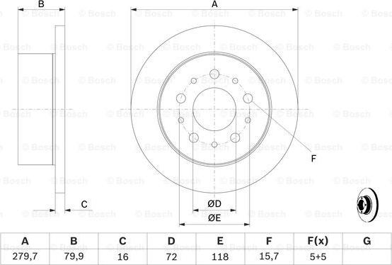 BOSCH 0 986 479 C10 - Kočioni disk www.molydon.hr