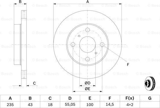 BOSCH 0 986 479 B92 - Kočioni disk www.molydon.hr