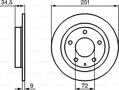 BOSCH 0 986 479 208 - Kočioni disk www.molydon.hr