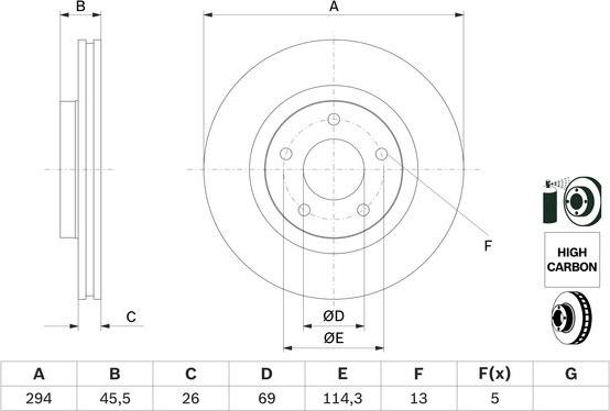 BOSCH 0 986 479 745 - Kočioni disk www.molydon.hr