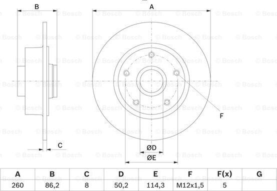 BOSCH 0 986 479 708 - Kočioni disk www.molydon.hr