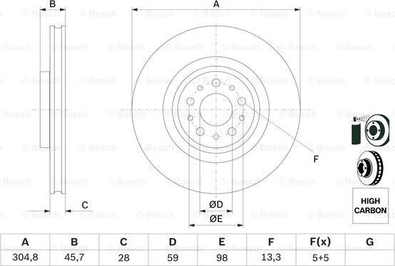 BOSCH 0 986 479 736 - Kočioni disk www.molydon.hr