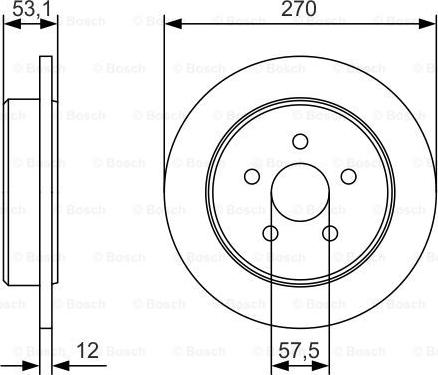 BOSCH 0 986 479 B08 - Kočioni disk www.molydon.hr