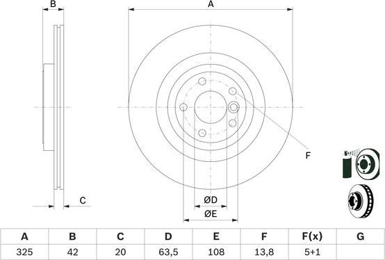 BOSCH 0 986 479 E61 - Kočioni disk www.molydon.hr