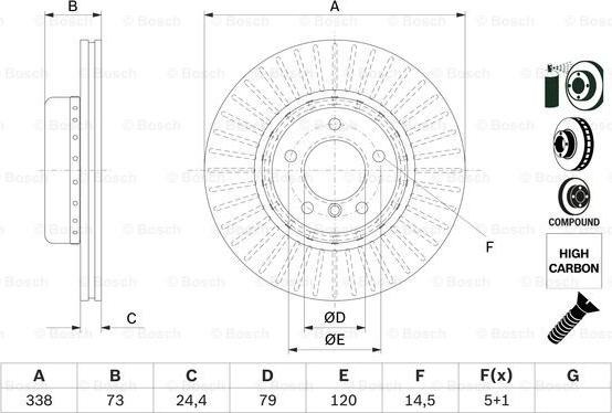 BOSCH 0 986 479 E22 - Kočioni disk www.molydon.hr