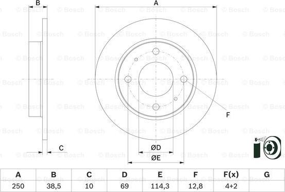 BOSCH 0 986 479 E70 - Kočioni disk www.molydon.hr