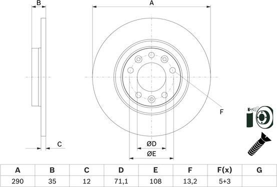 BOSCH 0 986 479 F52 - Kočioni disk www.molydon.hr