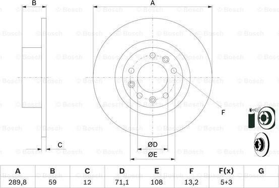 BOSCH 0 986 479 F08 - Kočioni disk www.molydon.hr