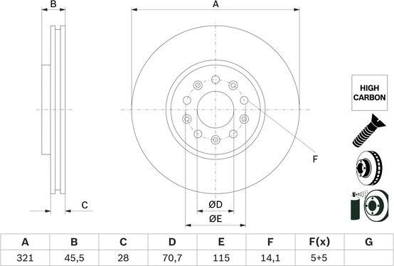 BOSCH 0 986 479 F03 - Kočioni disk www.molydon.hr