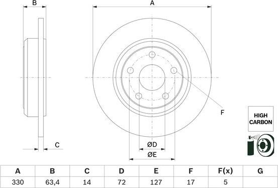 BOSCH 0 986 479 F89 - Kočioni disk www.molydon.hr