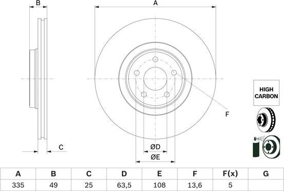 BOSCH 0 986 479 F80 - Kočioni disk www.molydon.hr