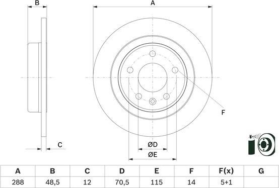 BOSCH 0 986 479 F83 - Kočioni disk www.molydon.hr