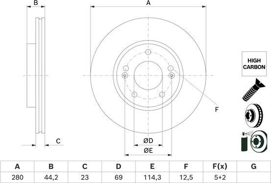 BOSCH 0 986 479 F36 - Kočioni disk www.molydon.hr