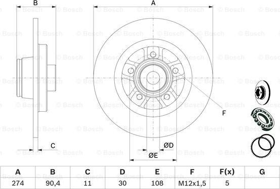 BOSCH 0 986 479 F30 - Kočioni disk www.molydon.hr