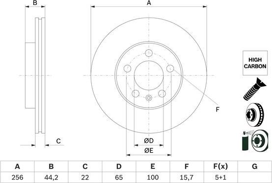 BOSCH 0 986 479 F32 - Kočioni disk www.molydon.hr