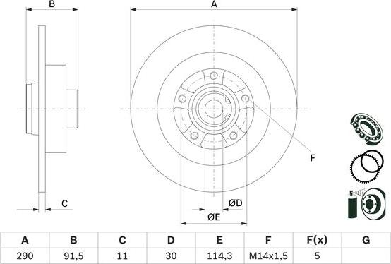 BOSCH 0 986 479 F24 - Kočioni disk www.molydon.hr