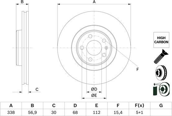 BOSCH 0 986 479 F25 - Kočioni disk www.molydon.hr