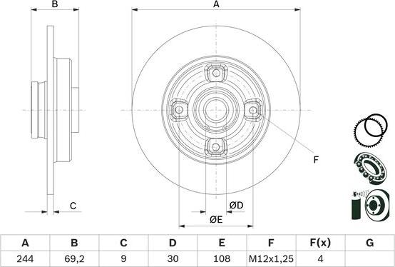 BOSCH 0 986 479 F74 - Kočioni disk www.molydon.hr