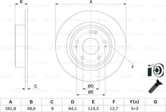 BOSCH 0 986 479 F76 - Kočioni disk www.molydon.hr