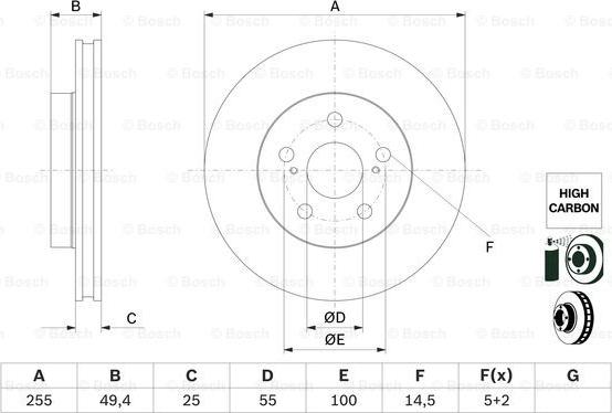 BOSCH 0 986 479 F72 - Kočioni disk www.molydon.hr