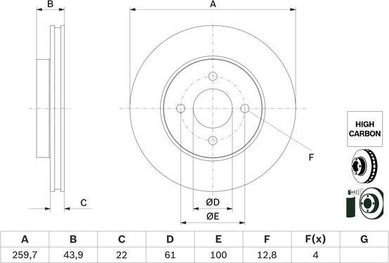 BOSCH 0 986 479 G95 - Kočioni disk www.molydon.hr