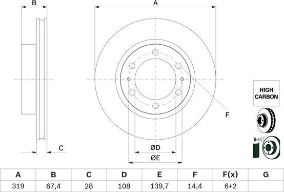 BOSCH 0 986 479 G19 - Kočioni disk www.molydon.hr