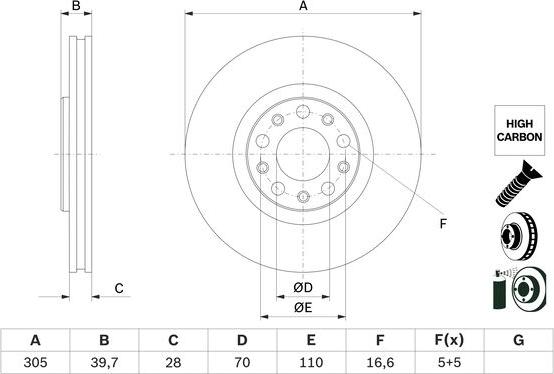 BOSCH 0 986 479 G89 - Kočioni disk www.molydon.hr