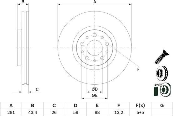 BOSCH 0 986 479 G82 - Kočioni disk www.molydon.hr