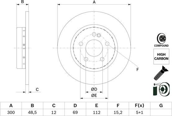 BOSCH 0 986 479 H49 - Kočioni disk www.molydon.hr