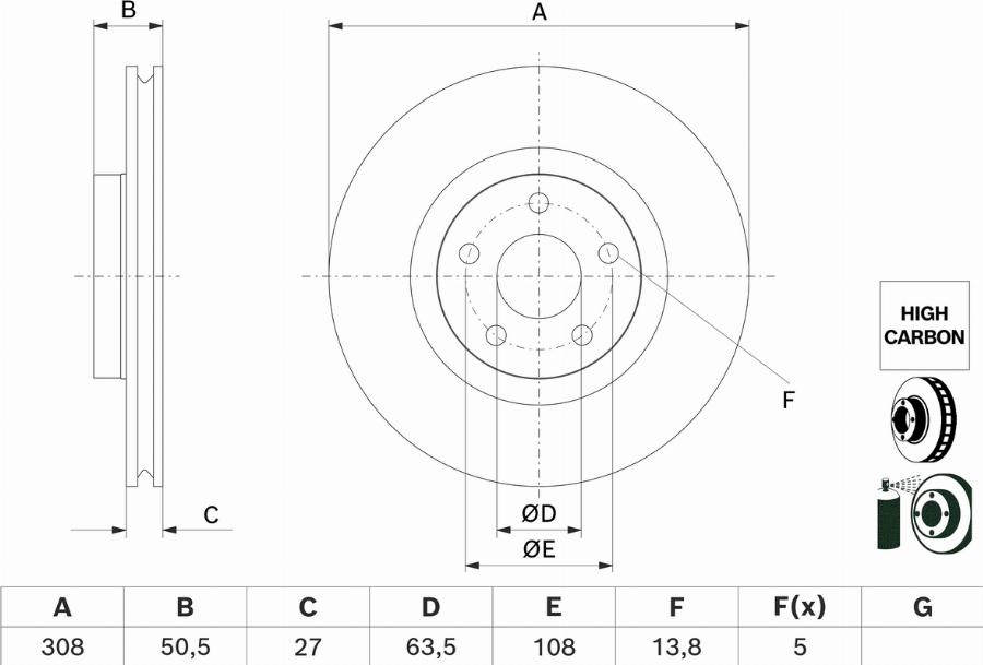 BOSCH 0 986 479 H51 - Kočioni disk www.molydon.hr