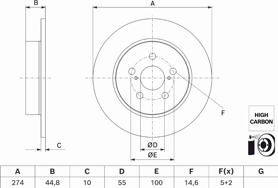 BOSCH 0 986 479 H63 - Kočioni disk www.molydon.hr