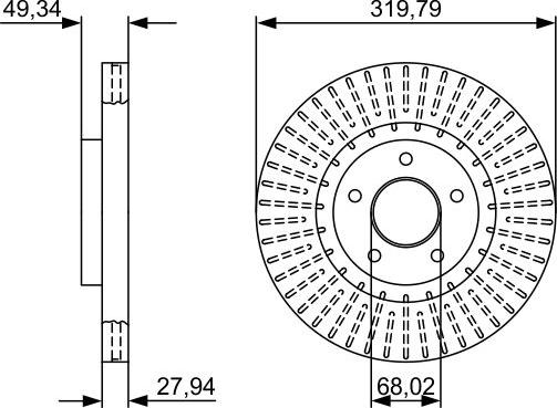 BOSCH 0 986 479 V75 - Kočioni disk www.molydon.hr