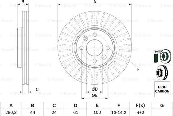 BOSCH 0 986 478 590 - Kočioni disk www.molydon.hr