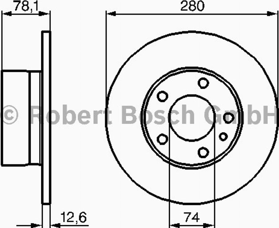 BOSCH 0986478038 - Kočioni disk www.molydon.hr