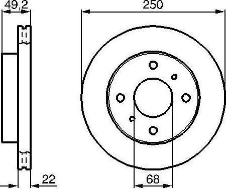 BOSCH 0986478361 - Kočioni disk www.molydon.hr