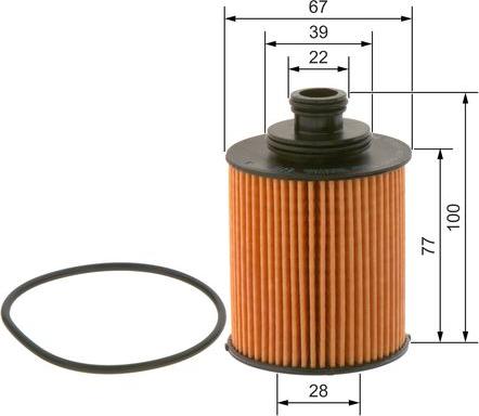 BOSCH 0 986 4B7 005 - Filter za ulje www.molydon.hr