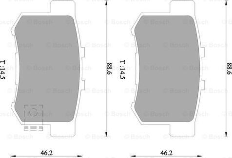 BOSCH 0 986 505 957 - Komplet Pločica, disk-kočnica www.molydon.hr