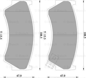 BOSCH 0 986 505 966 - Komplet Pločica, disk-kočnica www.molydon.hr