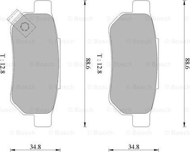 BOSCH 0 986 505 909 - Komplet Pločica, disk-kočnica www.molydon.hr