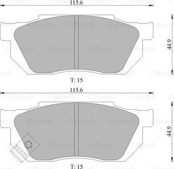 BOSCH 0 986 505 974 - Komplet Pločica, disk-kočnica www.molydon.hr