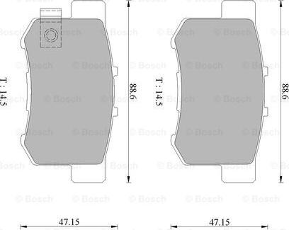 BOSCH 0 986 505 694 - Komplet Pločica, disk-kočnica www.molydon.hr