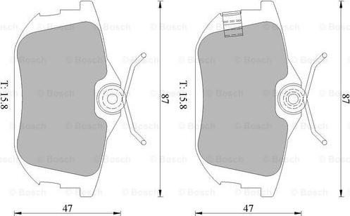 BOSCH 0 986 505 003 - Komplet Pločica, disk-kočnica www.molydon.hr