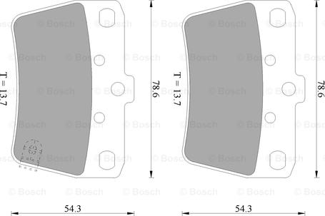 BOSCH 0 986 505 076 - Komplet Pločica, disk-kočnica www.molydon.hr