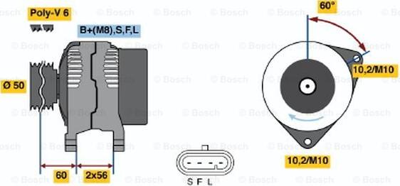 BOSCH 0 986 044 521 - Alternator www.molydon.hr