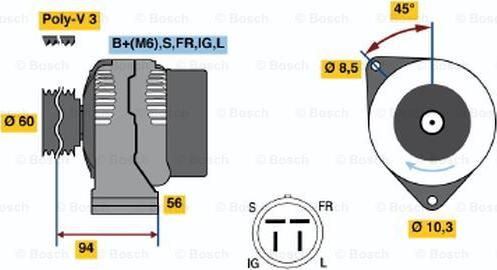 BOSCH 0 986 044 791 - Alternator www.molydon.hr